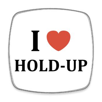 Hold up - Square fridge magnet - white - Front