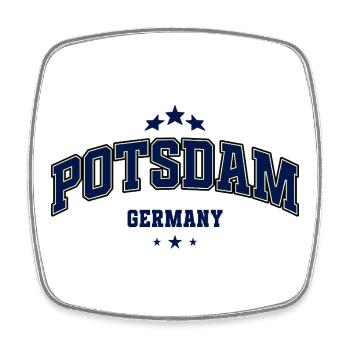 Potsdam Deutschland Emblem - Viereckiger Kühlschrankmagnet - Weiß - Vorne