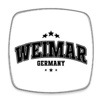 Weimar Varsity Lettering Souvenier - Square fridge magnet - white - Front