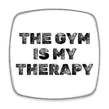 Gym Is My Therapy – Hardcore Fitness Motivation - Viereckiger Kühlschrankmagnet - Weiß - Vorne