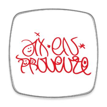 Aix en Provence Gift Idea Aix T-Shirt - Square fridge magnet - white - Front