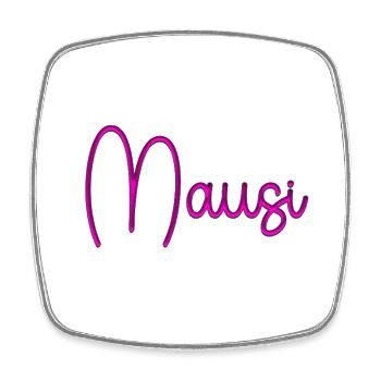Mausi_2026 - Square fridge magnet - white - Front