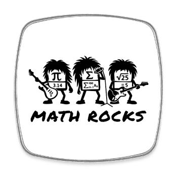 Mathe Rockt Formeln Schulhumor - Viereckiger Kühlschrankmagnet - Weiß - Vorne