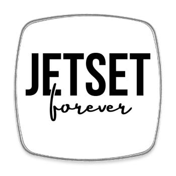 JETSET FOREVER - Viereckiger Kühlschrankmagnet - Weiß - Vorne