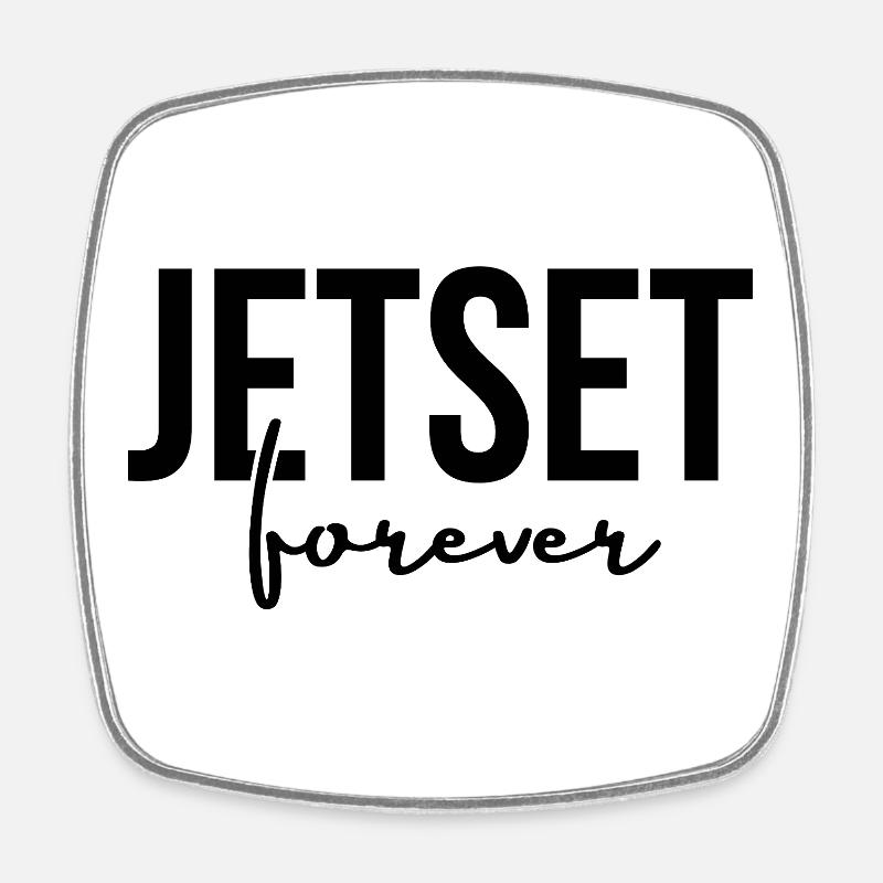 JETSET FOREVER - Square fridge magnet - white