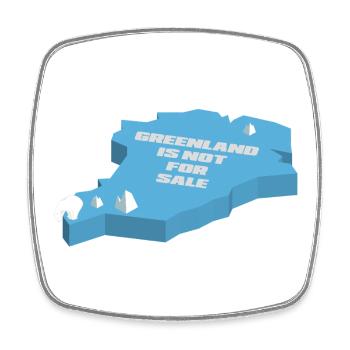 Le Groenland n’est pas à vendre (édition 3D) - Magnet carré - blanc - Devant