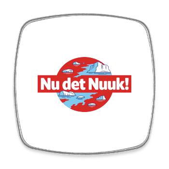 Nu det Nuuk, Greenland - Square fridge magnet - white - Front