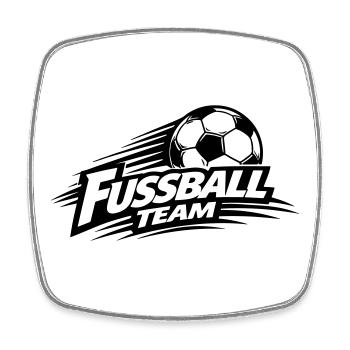 Fussball Team Symbol - Viereckiger Kühlschrankmagnet - Weiß - Vorne
