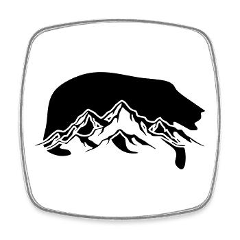 Mountain Bears - Square fridge magnet - white - Front