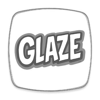 Glasur! - Viereckiger Kühlschrankmagnet - Weiß - Vorne