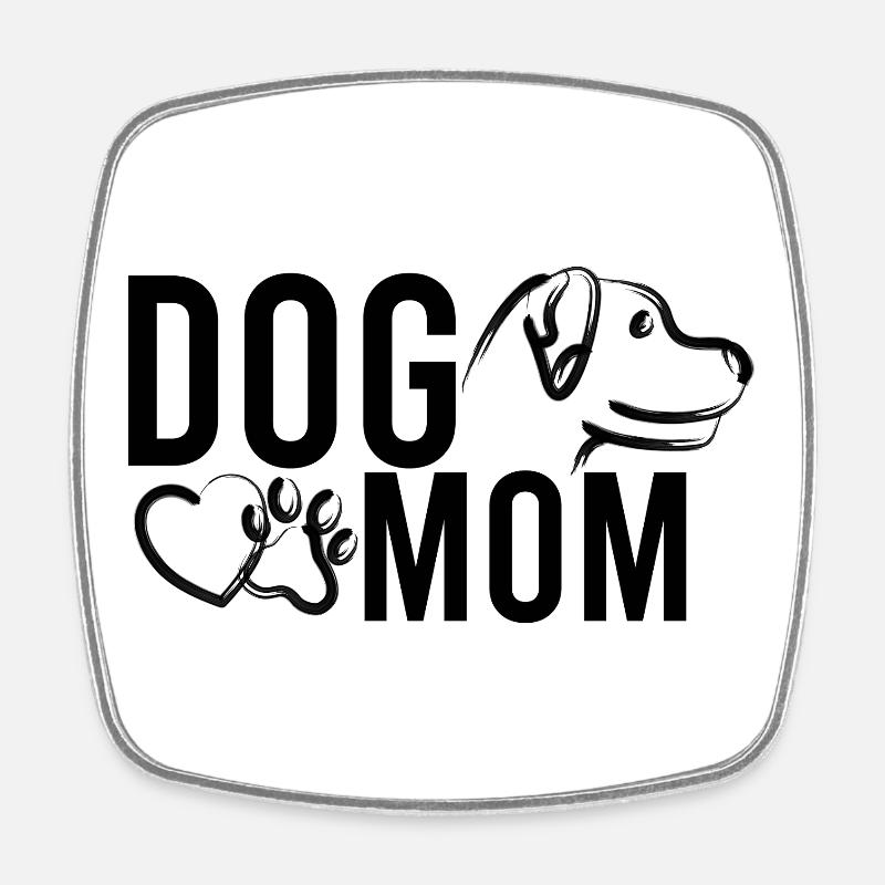 Conception de maman chien - Magnet carré - blanc