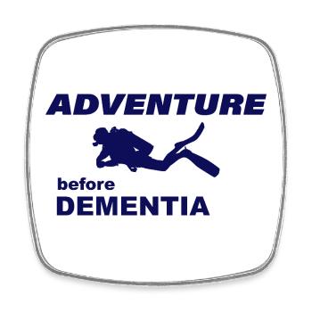 DIVING ADVENTURE - Square fridge magnet - white - Front