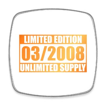 18th Birthday Limited Edition - ꝏ Supply 03/2008 - Square fridge magnet - white - Front