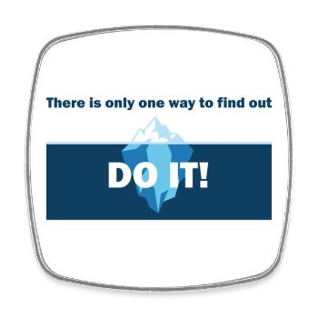 Do It! Eisberg Motivation - Magnet carré - blanc - Devant
