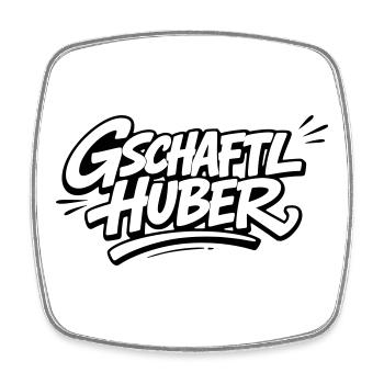 Gschaftlhuber - Viereckiger Kühlschrankmagnet - Weiß - Vorne
