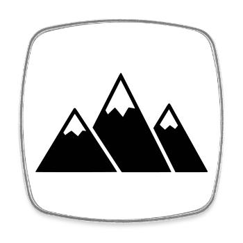 Berge Gebirge Wandern Outdoor Vektor - Viereckiger Kühlschrankmagnet - Weiß - Vorne