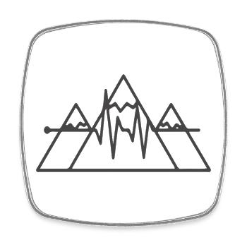 Wandern_Berge - Viereckiger Kühlschrankmagnet - Weiß - Vorne
