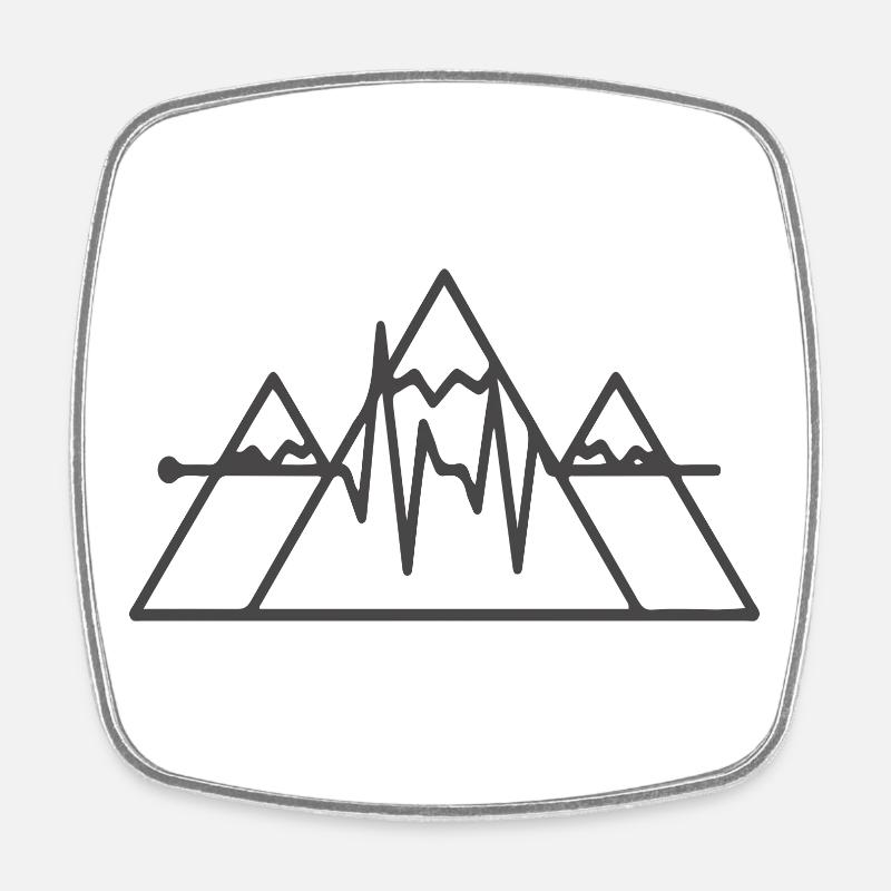 Wandern_Berge - Square fridge magnet - white