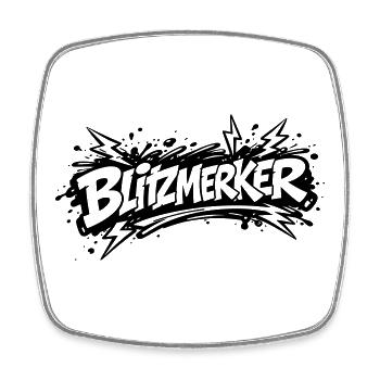 Blitzmerker - Viereckiger Kühlschrankmagnet - Weiß - Vorne