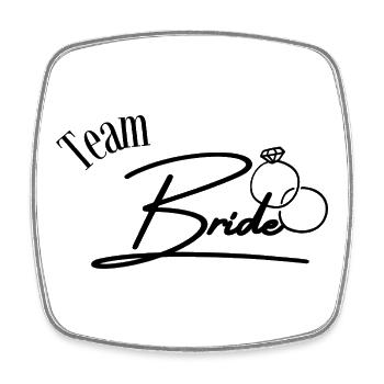 Team Bride - Square fridge magnet - white - Front