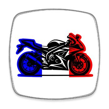 Motorcycle France 2026 - Square fridge magnet - white - Front