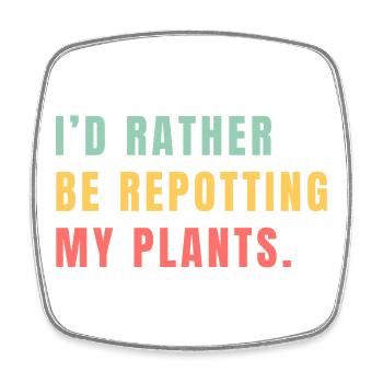 Flower Gardening - Square fridge magnet - white - Front