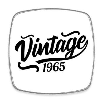 1965 Né en 1965, 56e anniversaire - Magnet carré - blanc - Devant