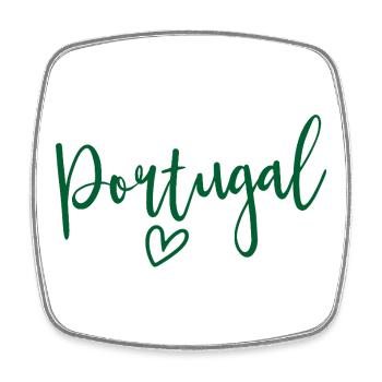 Portugal – Cœur de femmes, Love Portugal - Magnet carré - blanc - Devant