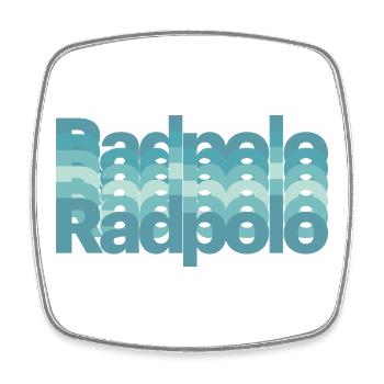 Radpolo, Hallenradsport - Viereckiger Kühlschrankmagnet - Weiß - Vorne