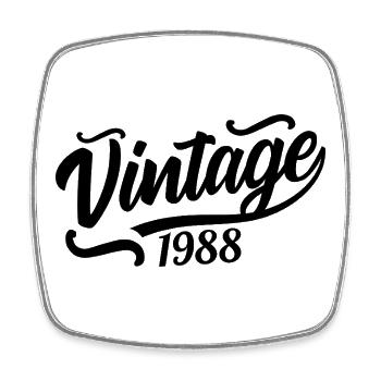 1988 Né en 1988, 56e anniversaire - Magnet carré - blanc - Devant
