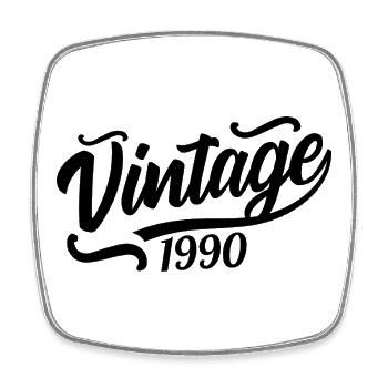 1990 Né en 1990, 56e anniversaire - Magnet carré - blanc - Devant