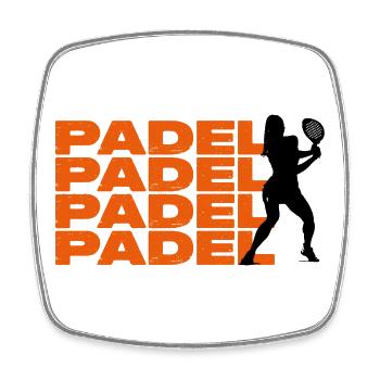 Padel Girl - Square fridge magnet - white - Front