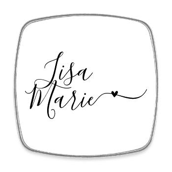 Lisa-Marie Nom de famille Prénom Décoratif - Magnet carré - blanc - Devant