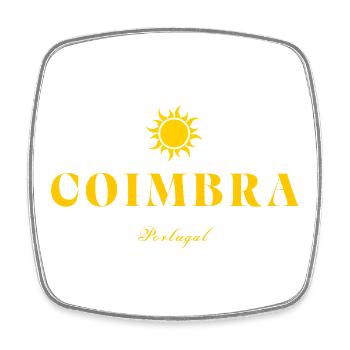 Coimbra Portugal Suncrest Gold - Viereckiger Kühlschrankmagnet - Weiß - Vorne