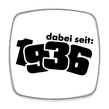 Dabei seit 1936 - Viereckiger Kühlschrankmagnet - Weiß - Vorne