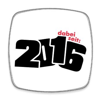 Dabei seit Jahrgang 2016 geboren - Viereckiger Kühlschrankmagnet - Weiß - Vorne