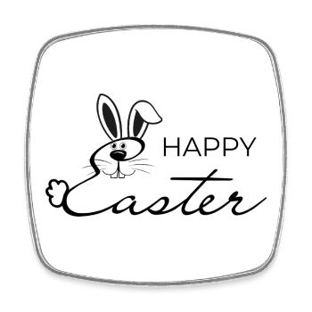 Happy Easter - Viereckiger Kühlschrankmagnet - Weiß - Vorne