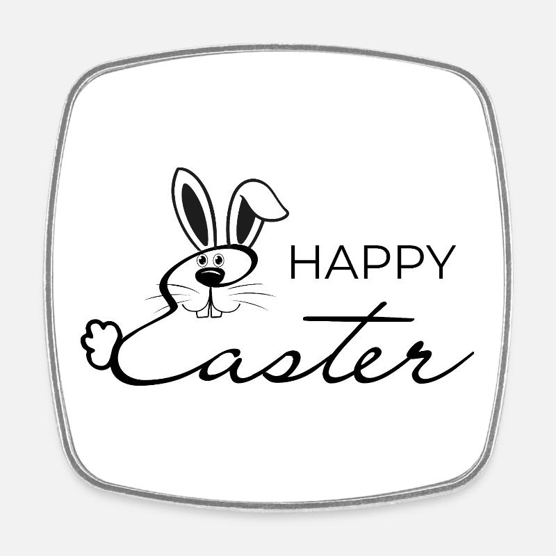 Happy Easter - Square fridge magnet - white