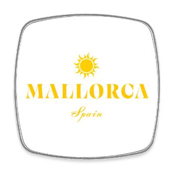 Mallorca Sun Vintage Logo - Square fridge magnet - white - Front