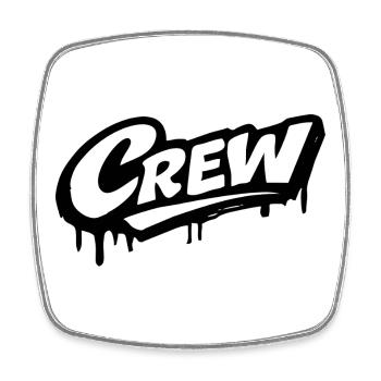 Crew Logo - Square fridge magnet - white - Front