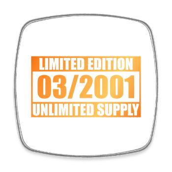 25th Anniversary Limited Edition - ꝏ Supply 03/2001 - Square fridge magnet - white - Front