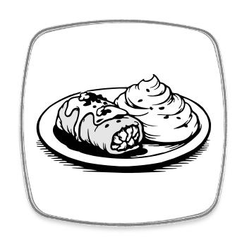 Golubzi cabbage wrap with mashed potatoes - Square fridge magnet - white - Front