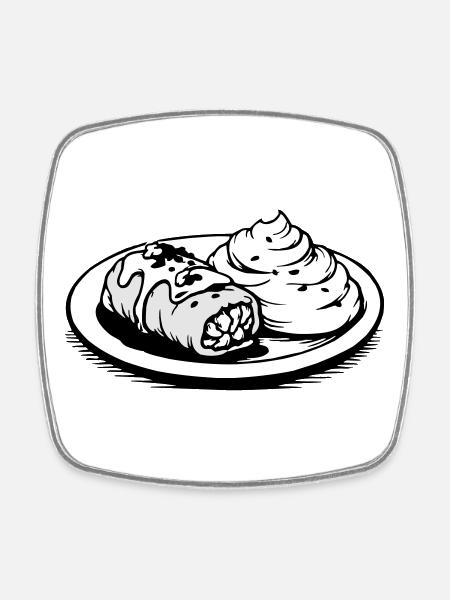 Golubzi cabbage wrap with mashed potatoes - Square fridge magnet - white