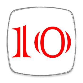 10. 10 YEARS. 10th ANNIVERSARY. 10 YEAR ANNIVERSARY. - Square fridge magnet - white - Front