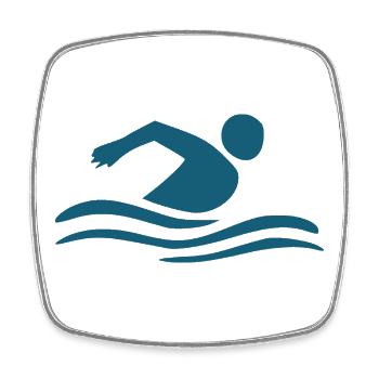 Schwimmen Schwimmer - Viereckiger Kühlschrankmagnet - Weiß - Vorne