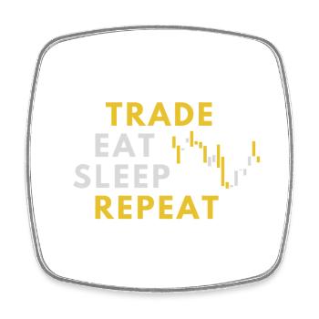 Trader - Trading Börse Aktien - Viereckiger Kühlschrankmagnet - Weiß - Vorne