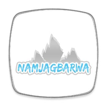 Namjagbarwa as hiking - Square fridge magnet - white - Front