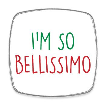 Bellissimo Italy Italien - Viereckiger Kühlschrankmagnet - Weiß - Vorne