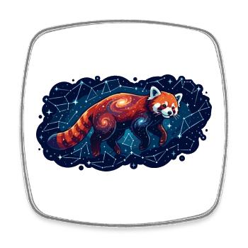 Kosmischer Roter Panda Konstellation Sternbild - Viereckiger Kühlschrankmagnet - Weiß - Vorne