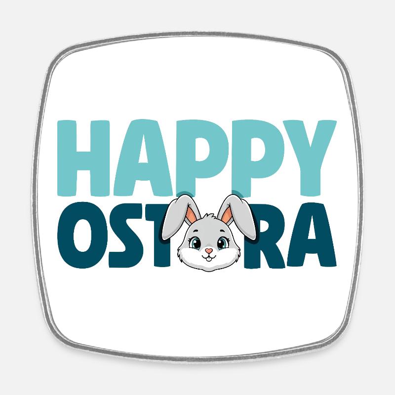 Happy Ostara Rabbit Bunny Easter Ostara - Square fridge magnet - white